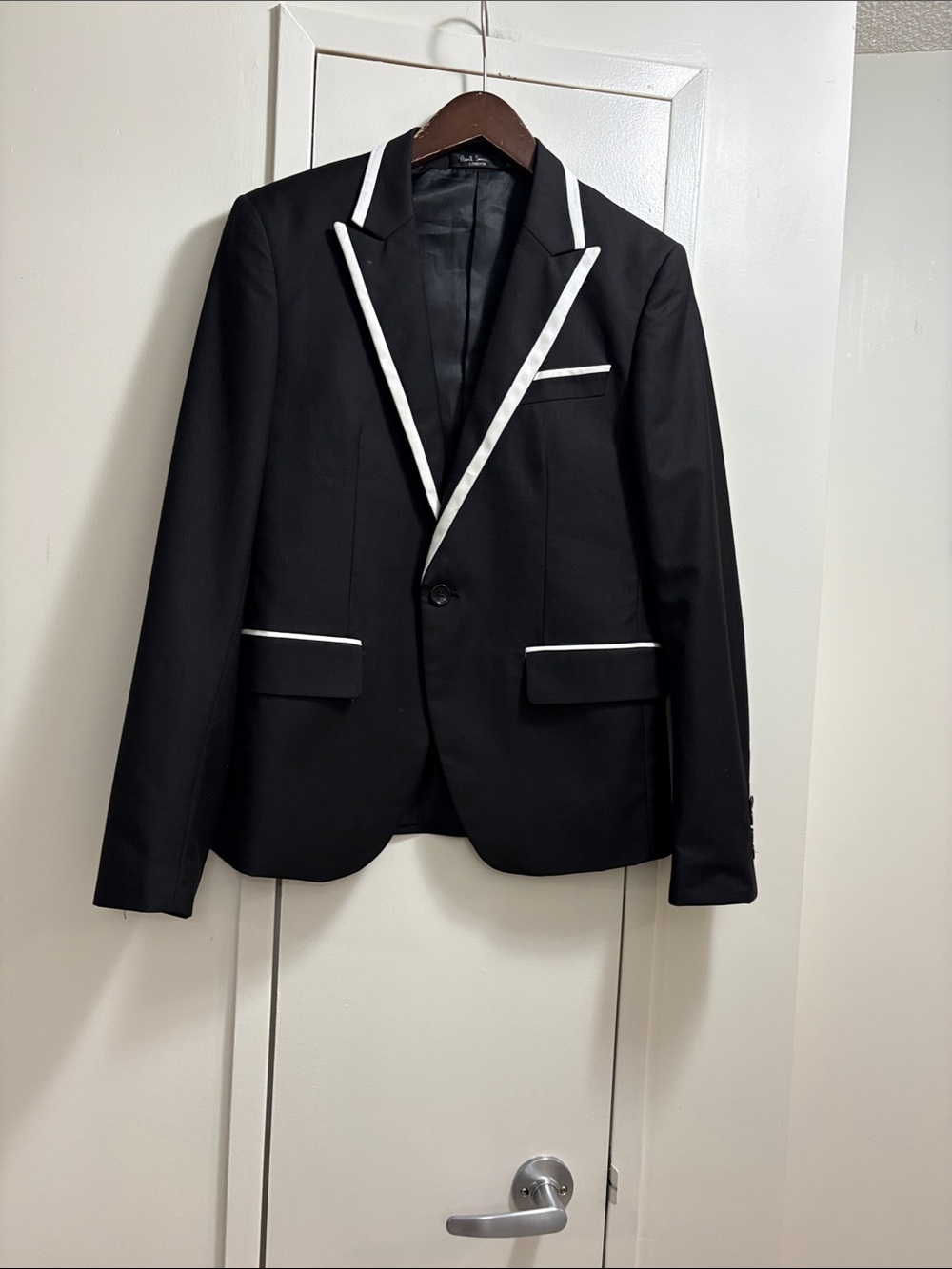 Paul Smith LondonBlack Blazer with White Trim - Men's Tailored Jacket. NWOT